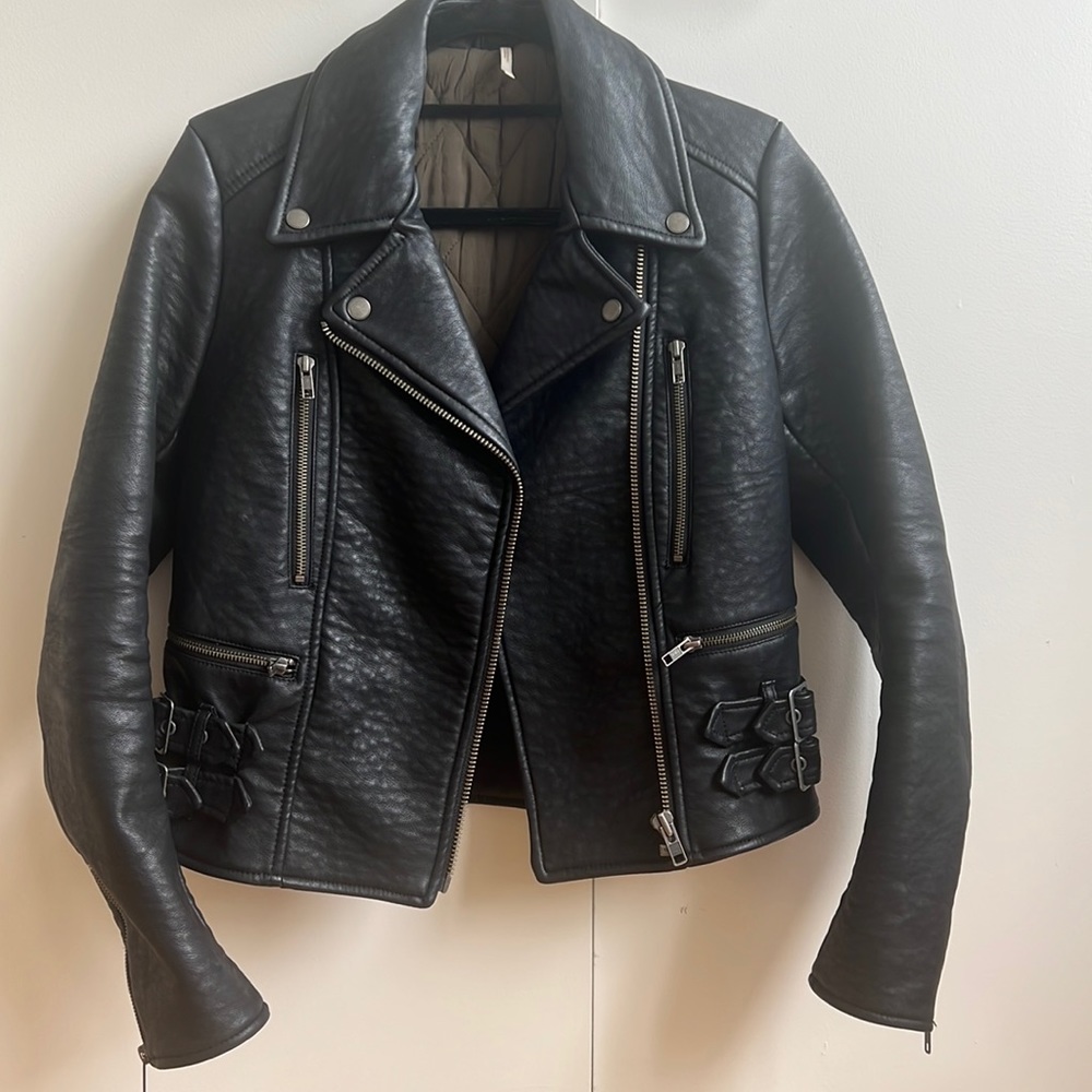 Free People vegan leather Jacket